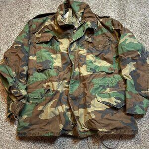 Vintage Military Jacket‎ Medium 90s M65 Field Cold Weather Camoflauge
